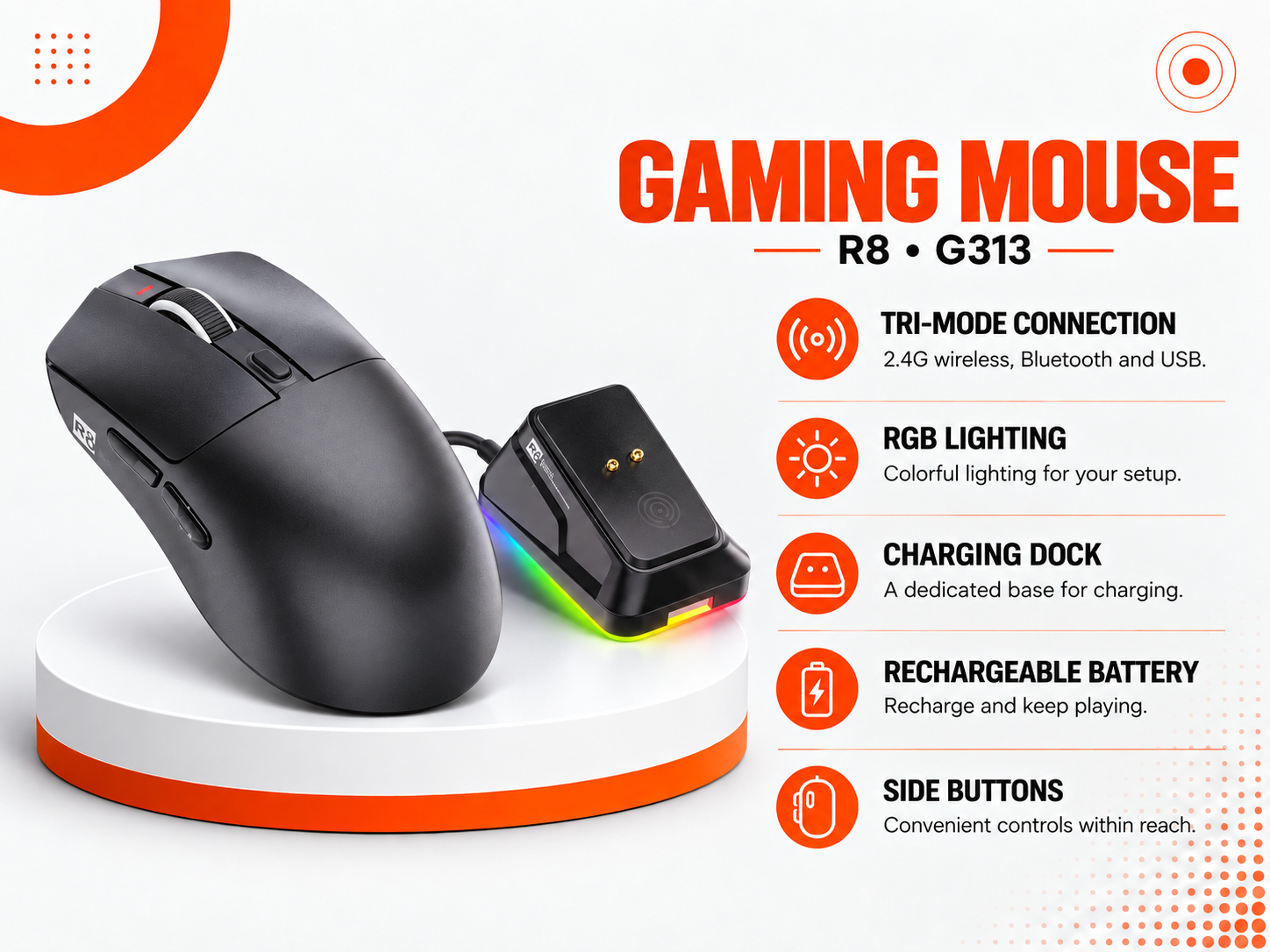 ماوس R8 G313 Gaming Mouse