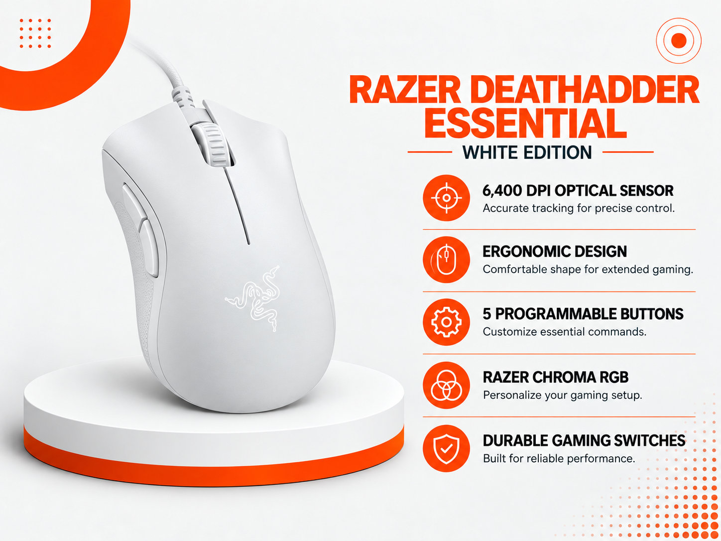 Razer DeathAdder Essential White Edition