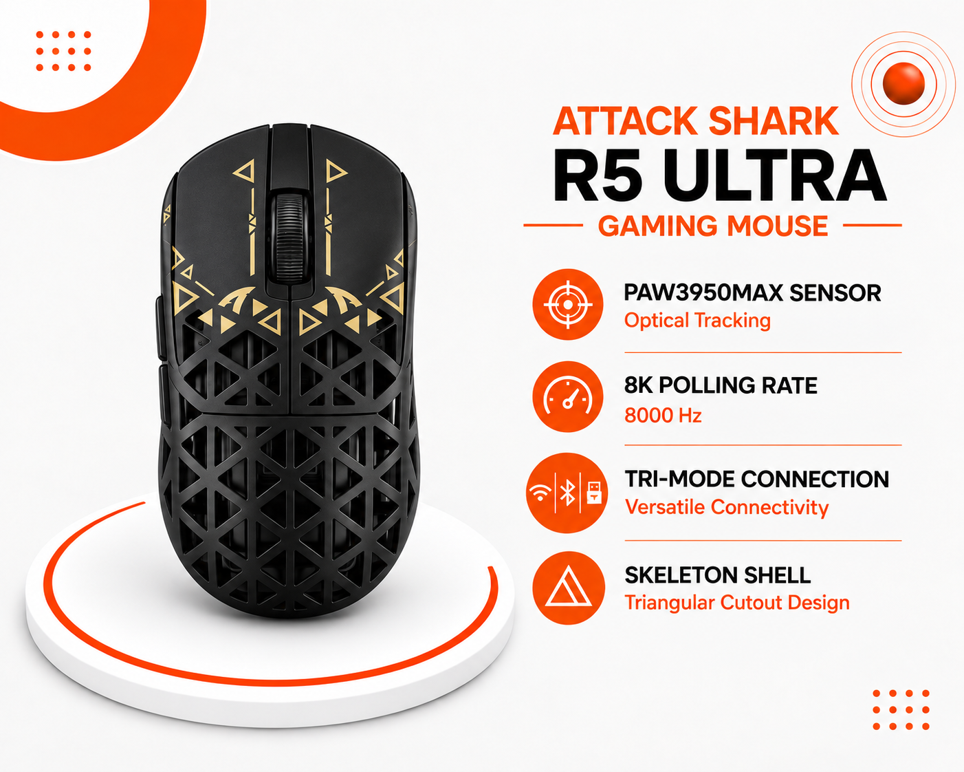 ماوس الألعاب ATTACK SHARK R5 ULTRA