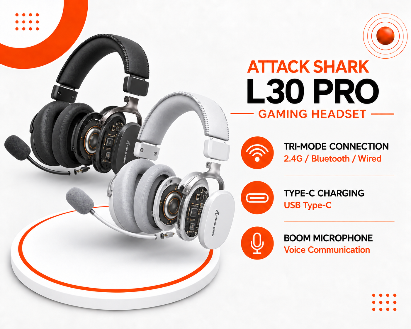 سماعة الألعاب ATTACK SHARK L30 PRO