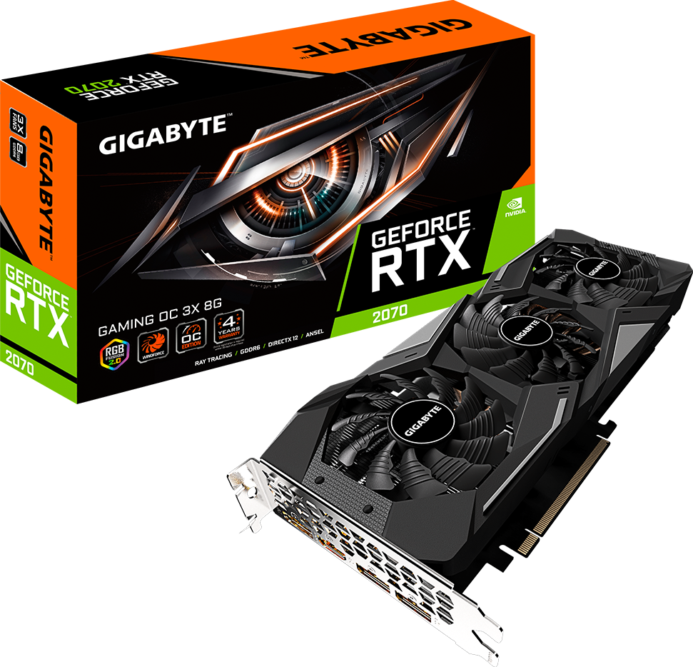 GIGABYTE RTX 2070 8GB GDDR6 3 FANS (مستعمل)