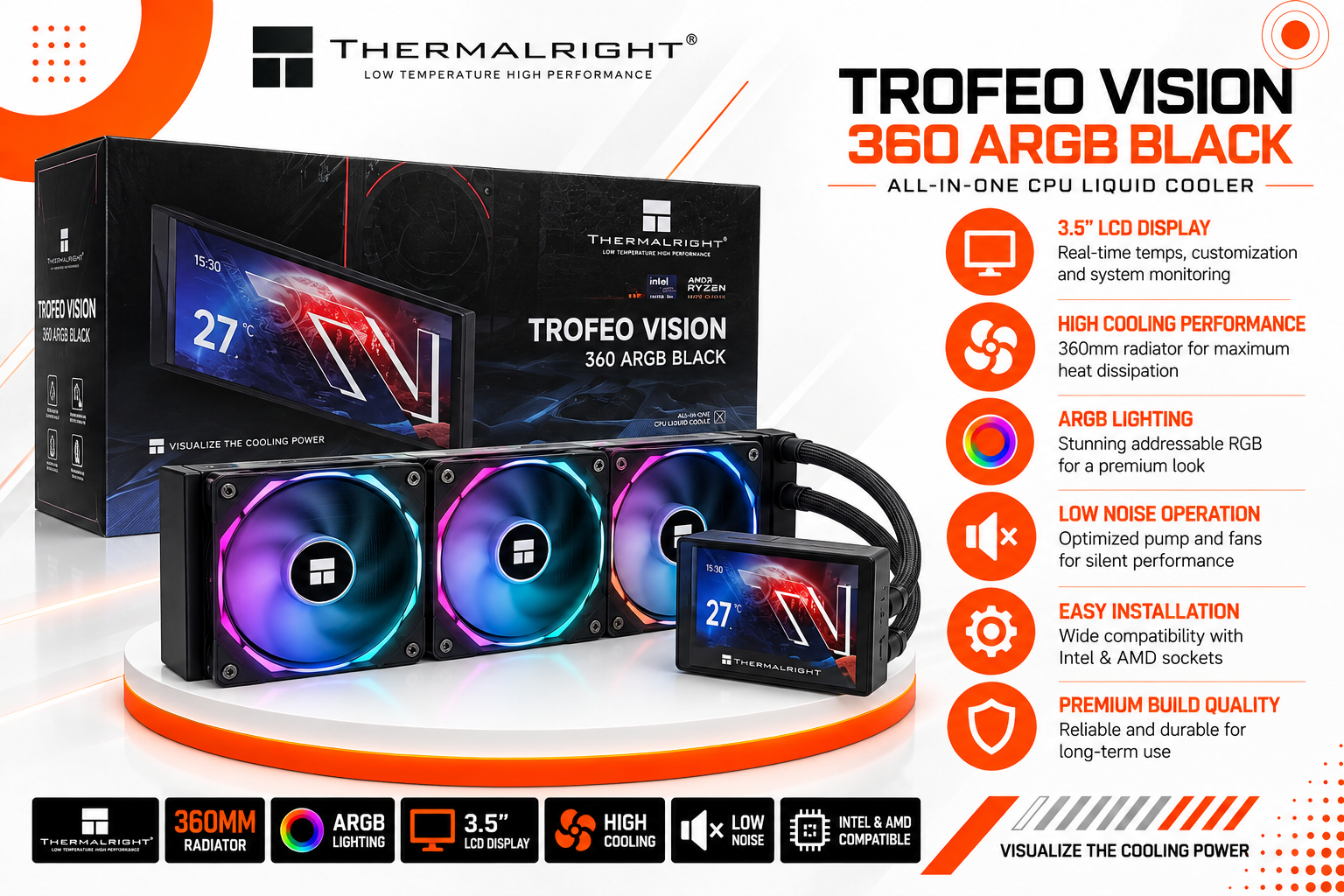 Thermalright TROFEO VISION 360 ARGB BLACK