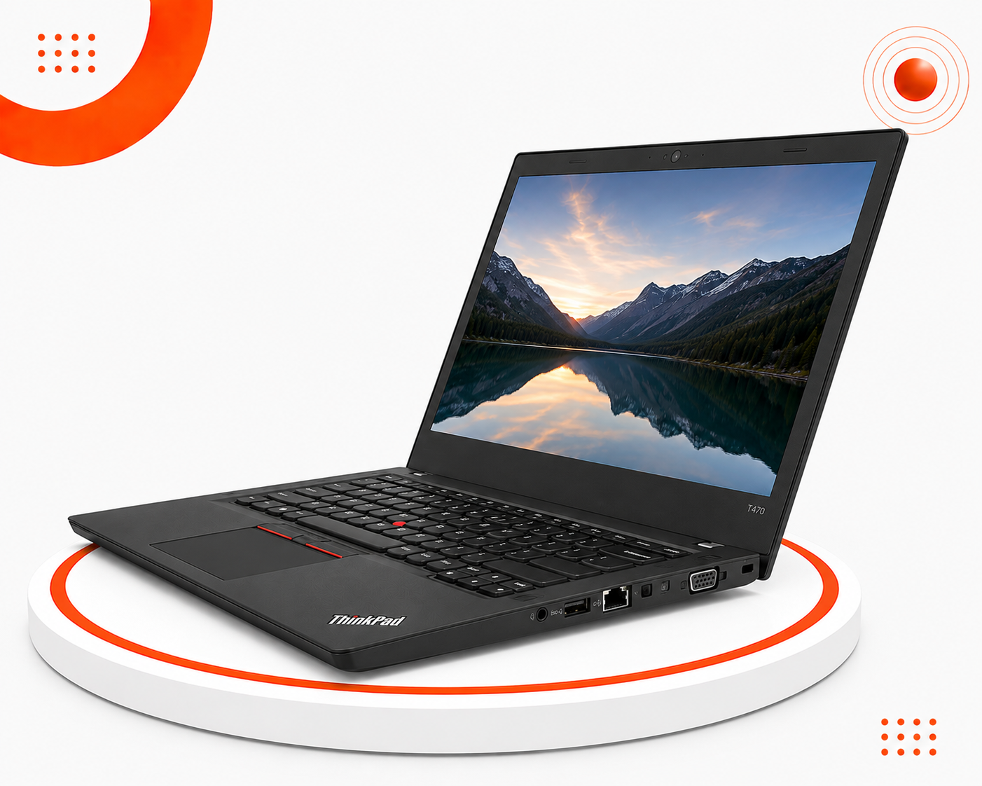 Lenovo ThinkPad T470 - المعالج Intel Core i5 الجيل السابع - الرام 8GB DDR4 - التخزين 128GB SSD - كرت الشاشة Intel HD Graphics 620 - اللون أسود - الشاشة 14 إنش FHD IPS - كيبورد ThinkPad - نظام التشغيل Windows 10