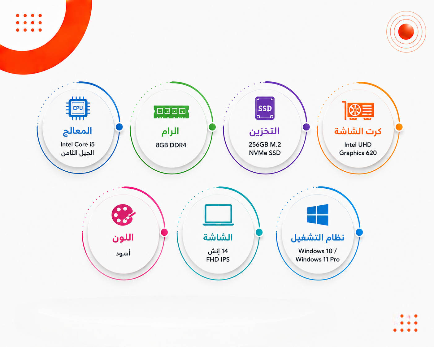 لينوفو ThinkPad T480s - المعالج Intel Core i5 الجيل الثامن - الرام 8GB DDR4 - التخزين 256GB M.2 NVMe SSD - كرت الشاشة Intel UHD Graphics 620 - اللون أسود - الشاشة 14 إنش FHD IPS  - نظام التشغيل Windows 10 / Windows 11 Pro