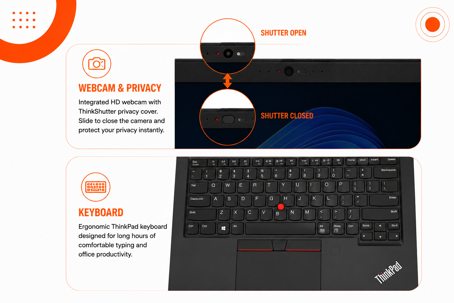 Lenovo ThinkPad T14 - المعالج AMD Ryzen 5  4650U - الرام 8GB DDR4 - التخزين 256GB SSD NVMe - كرت الشاشة AMD Radeon Graphics - الشاشة 14 إنش FHD - قارئ بصمة - نظام التشغيل Windows 10 / Windows 11