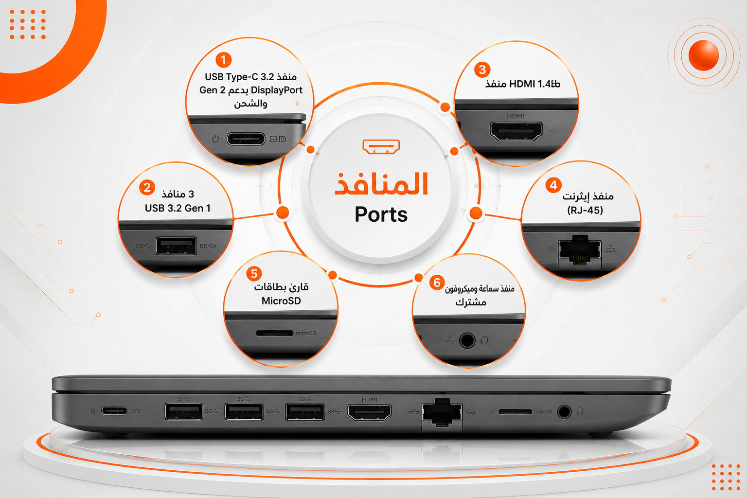 Dell Latitude 5510 - المعالج Intel Core i5 الجيل العاشر - الرام 8GB DDR4 - التخزين 256GB SSD NVMe - كرت الشاشة Intel UHD Graphics 620 - الشاشة 15.6 إنش FHD - كيبورد كامل مع لوحة أرقام - نظام التشغيل Windows 10