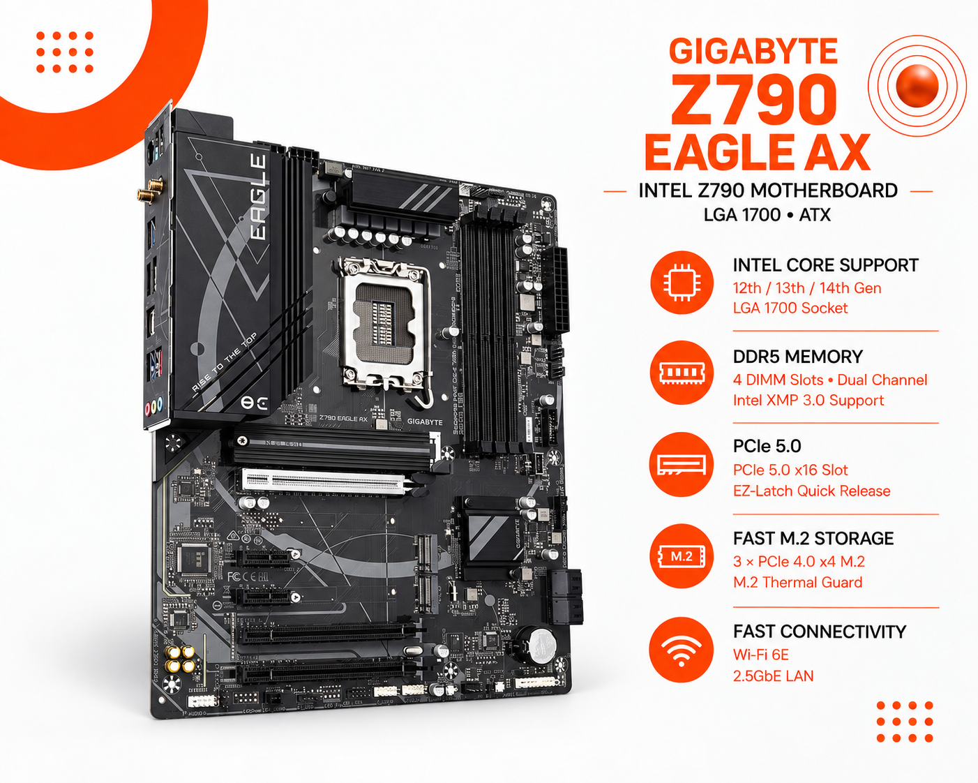 GIGABYTE Z790 EAGLE AX – لوحة أم للألعاب