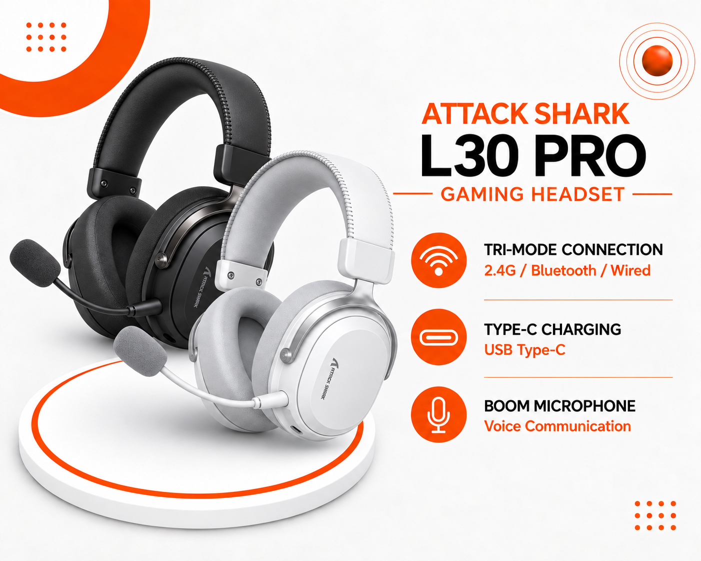 سماعة الألعاب ATTACK SHARK L30 PRO