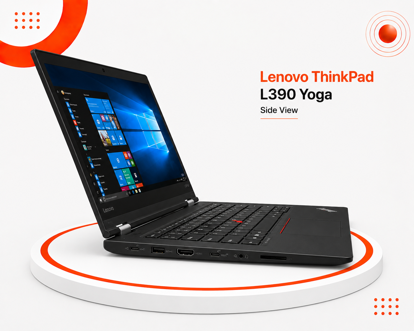 لينوفو ThinkPad L390 Yoga - المعالج Intel Core i5 الجيل الثامن - الرام 8GB DDR4 - التخزين 256GB SSD NVMe - كرت الشاشة Intel UHD Graphics 620 - اللون أسود - الشاشة 13.3 إنش FHD IPS Touch قابلة للدوران 360° - قلم ThinkPad Pen Pro - نظام التشغيل Windows 10