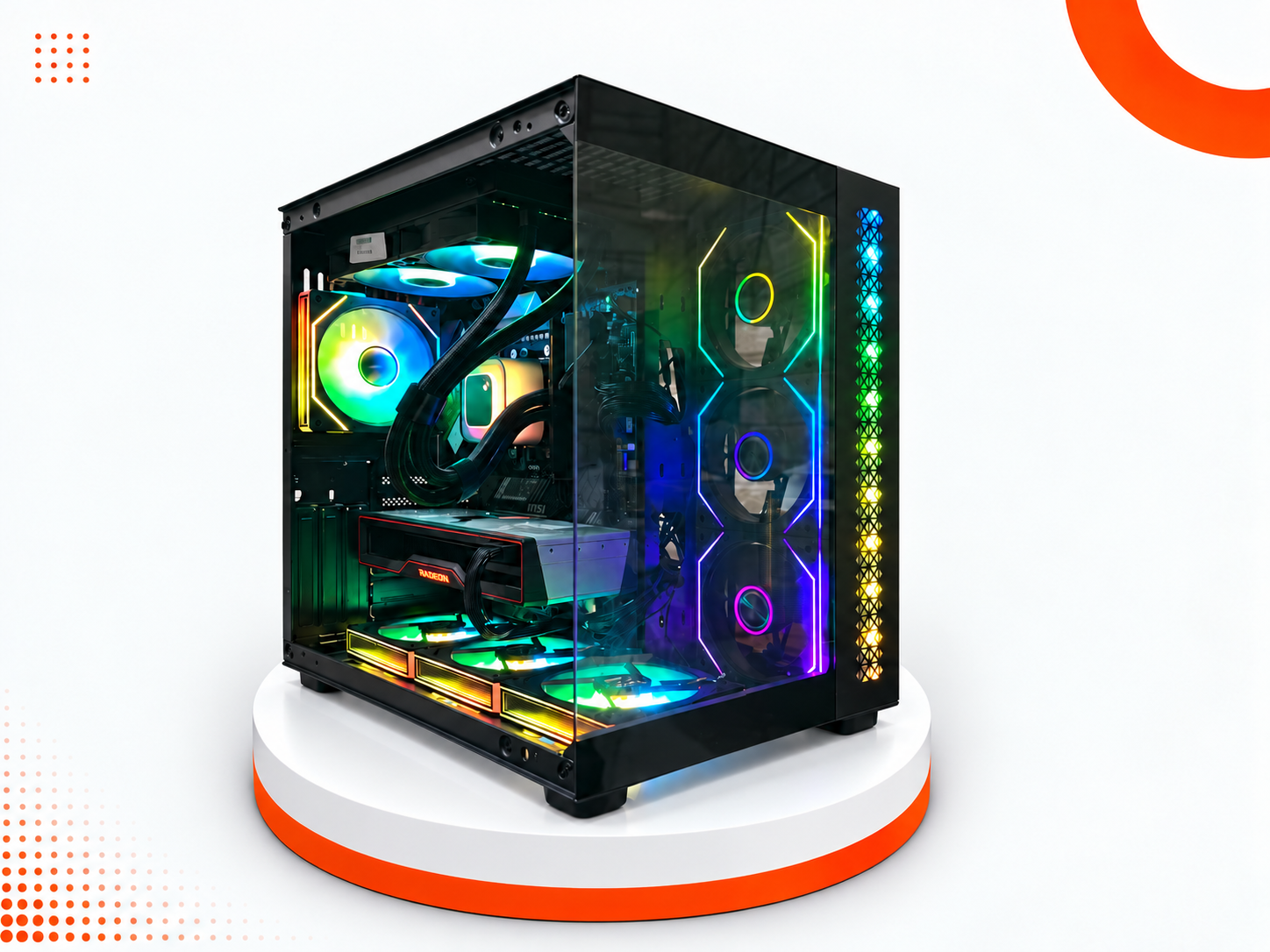 كمبيوتر ألعاب احترافي Gaming PC – AMD Ryzen 7 7700X | RX 6800 XT 16GB | DDR5 6000MHz