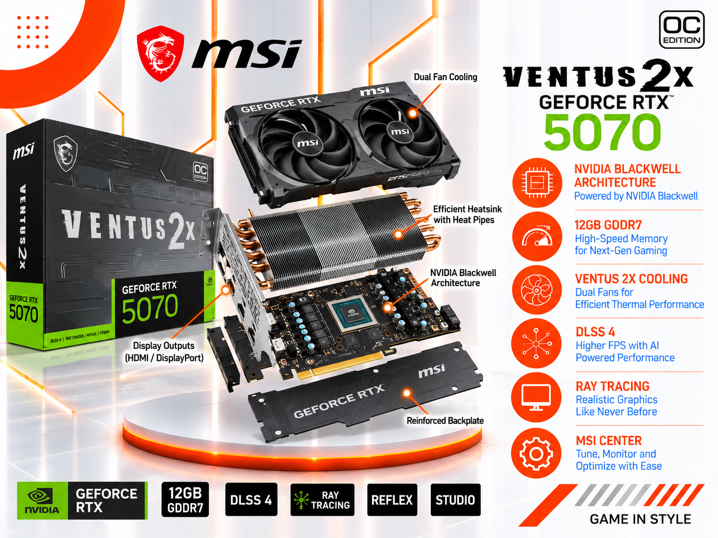 MSI GeForce RTX 5070 VENTUS 2X OC
