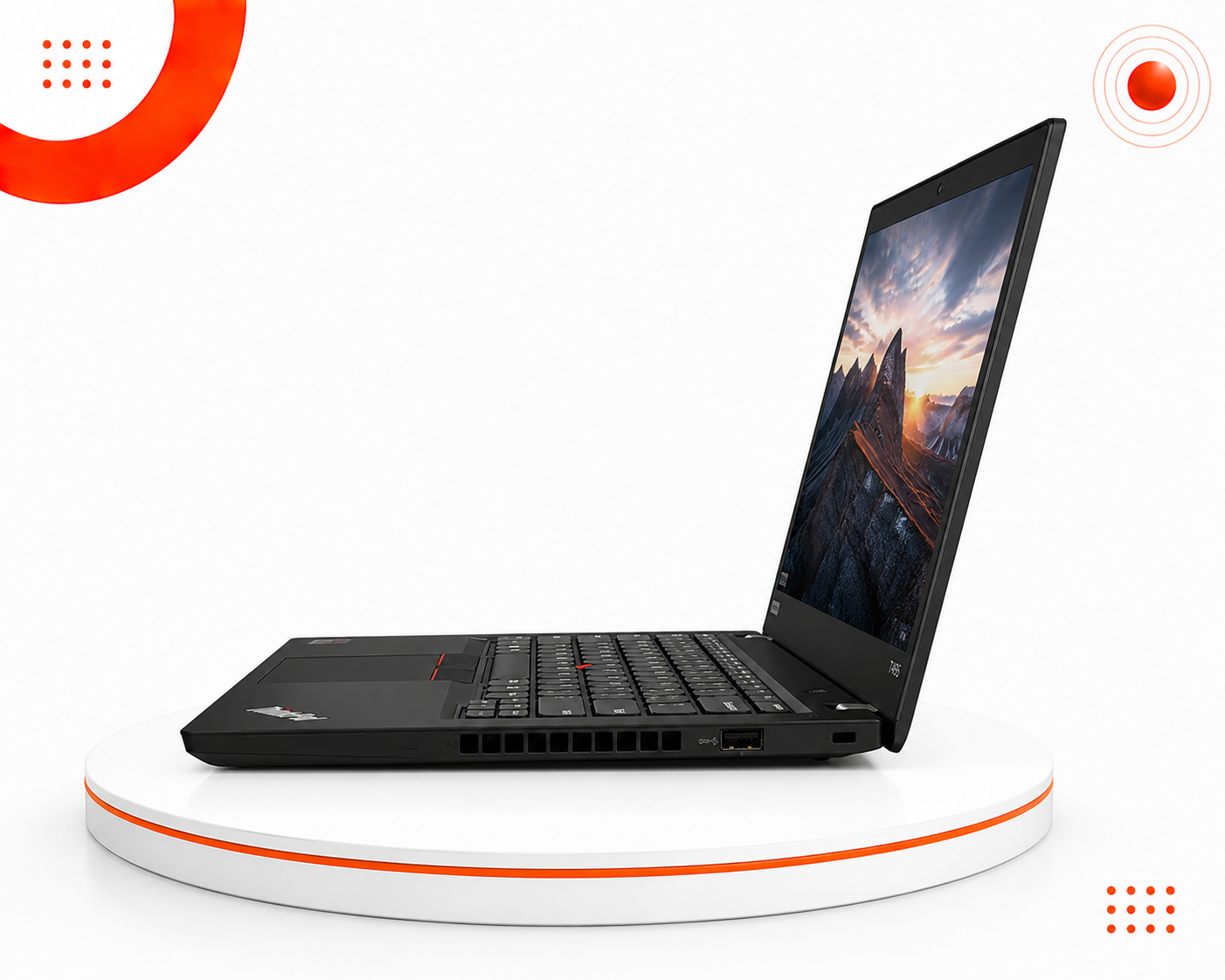 لينوفو ThinkPad T495 - المعالج AMD Ryzen 5 PRO 3500U - الرام 8GB DDR4 - التخزين 256GB M.2 NVMe SSD - كرت الشاشة AMD Radeon Vega 8 Graphics - اللون أسود - الشاشة 14 إنش FHD IPS - قارئ بصمة - نظام التشغيل Windows 10 / Windows 11 Pro