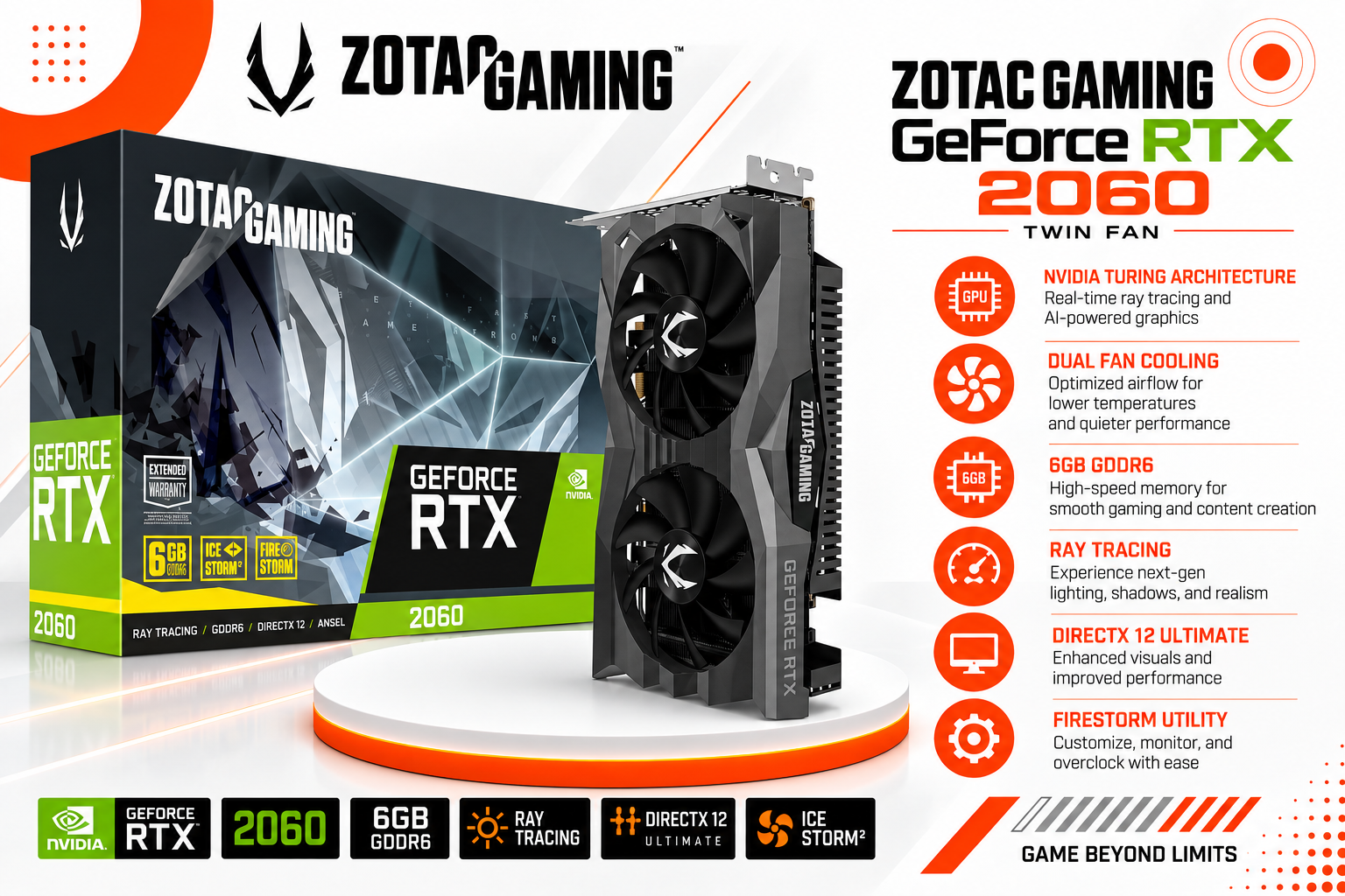 ZOTAC GAMING GeForce RTX 2060 6GB(used)