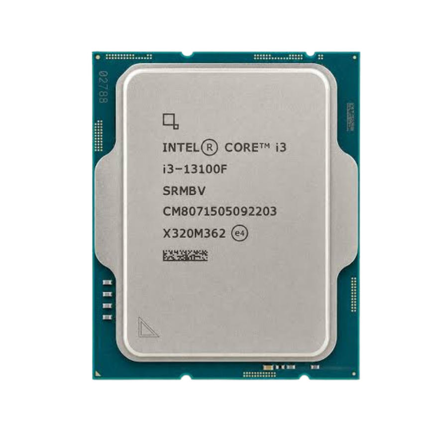 معالج Intel Core i3-13100F جيل 13، بسرعة تصل إلى 4.5GHz، يحتوي على 4 أنوية و 8 مسارات، كاش 12MB Intel Smart Cache، سوكيت LGA1700 (جديد)