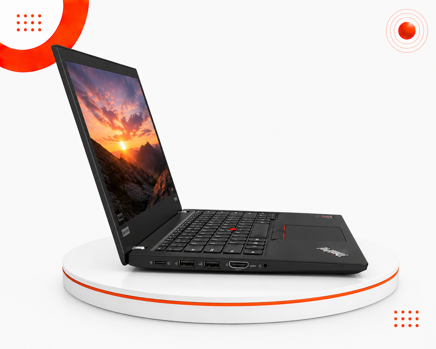 لينوفو ThinkPad T495 - المعالج AMD Ryzen 5 PRO 3500U - الرام 8GB DDR4 - التخزين 256GB M.2 NVMe SSD - كرت الشاشة AMD Radeon Vega 8 Graphics - اللون أسود - الشاشة 14 إنش FHD IPS - قارئ بصمة -  نظام التشغيل Windows 10 / Windows 11 Pro