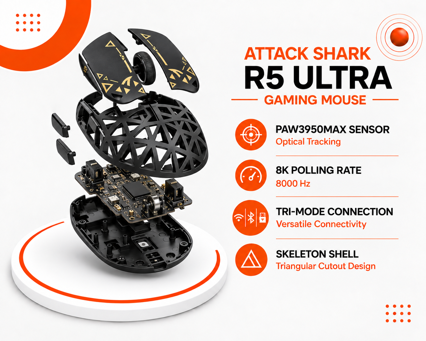 ماوس الألعاب ATTACK SHARK R5 ULTRA