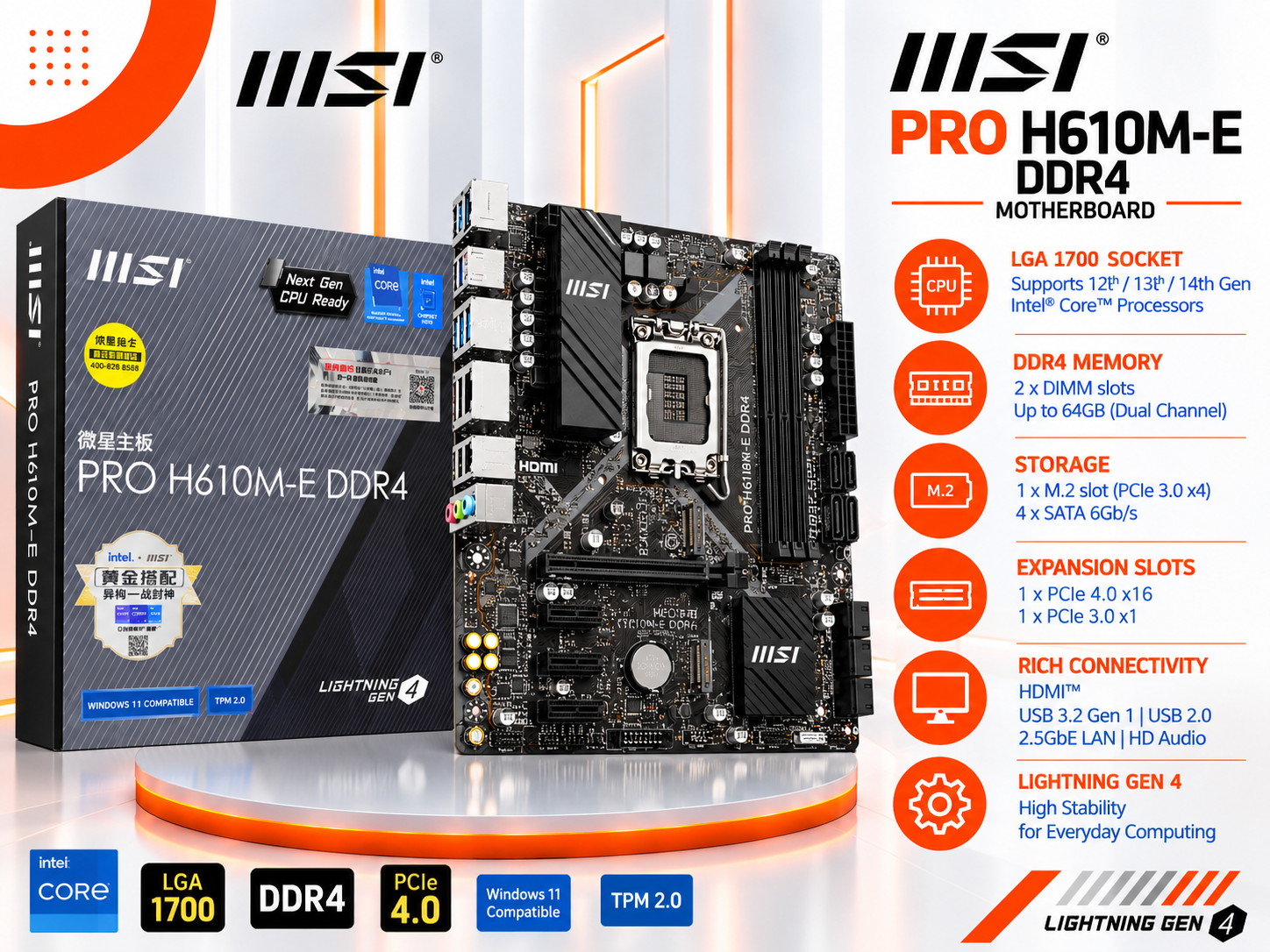 MSI PRO H610M-E DDR4