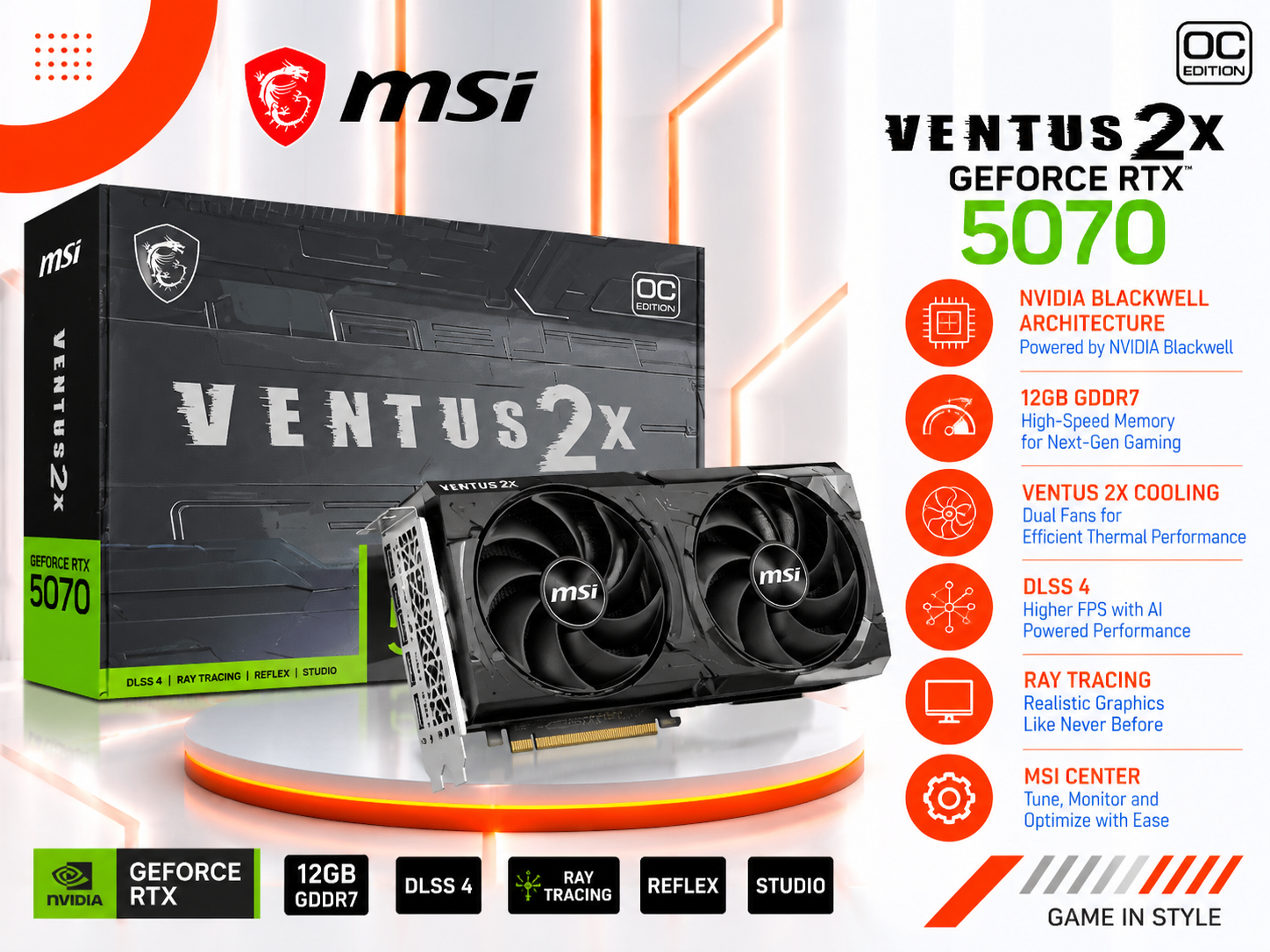 MSI GeForce RTX 5070 VENTUS 2X OC