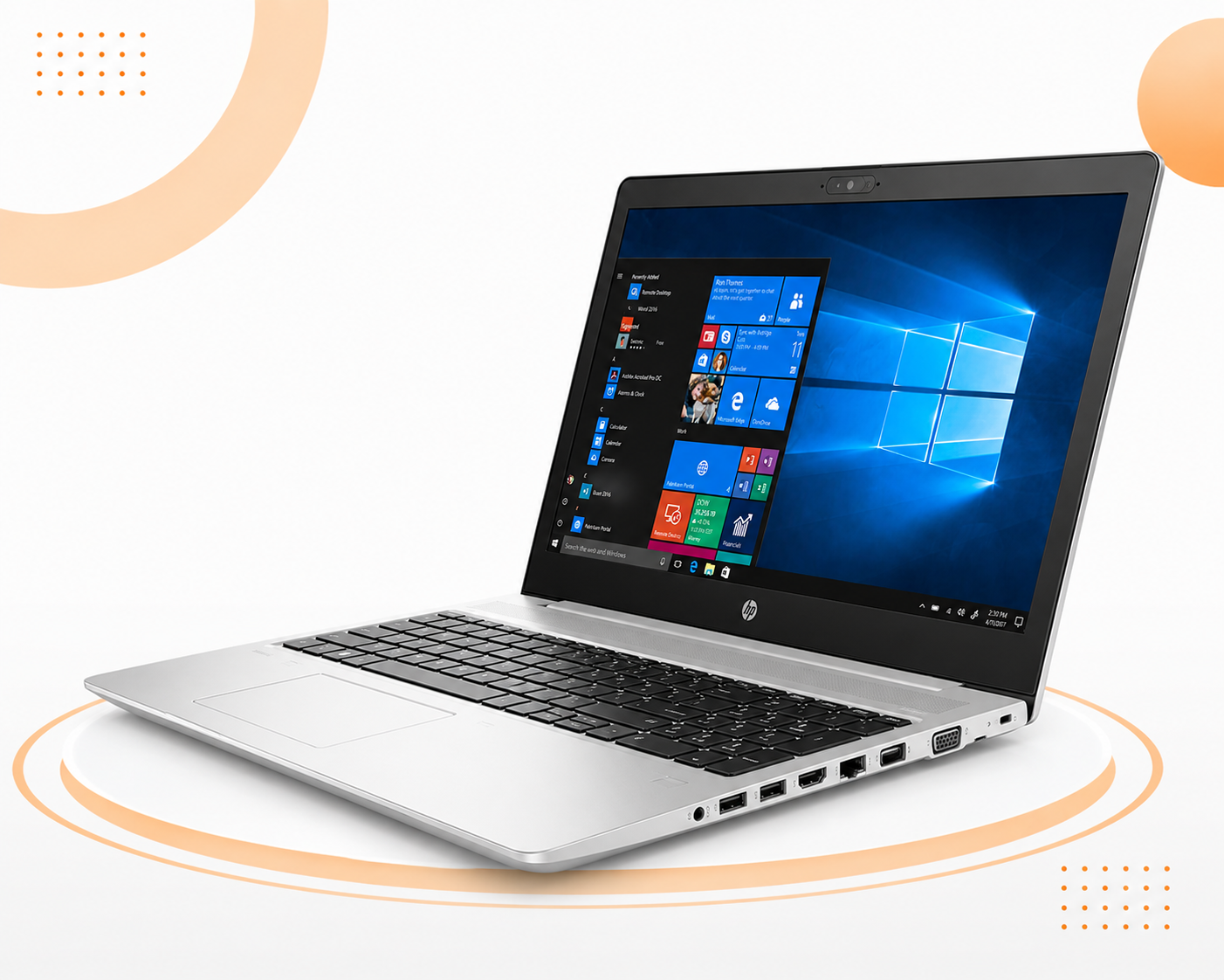 إتش بي ProBook 650 G4 - المعالج Intel Core i5 الجيل السابع - الرام 8GB DDR4 - التخزين 256GB SSD - الشاشة 15.6 إنش HD بتردد 60Hz - كيبورد كامل - نظام التشغيل Windows 10 Pro