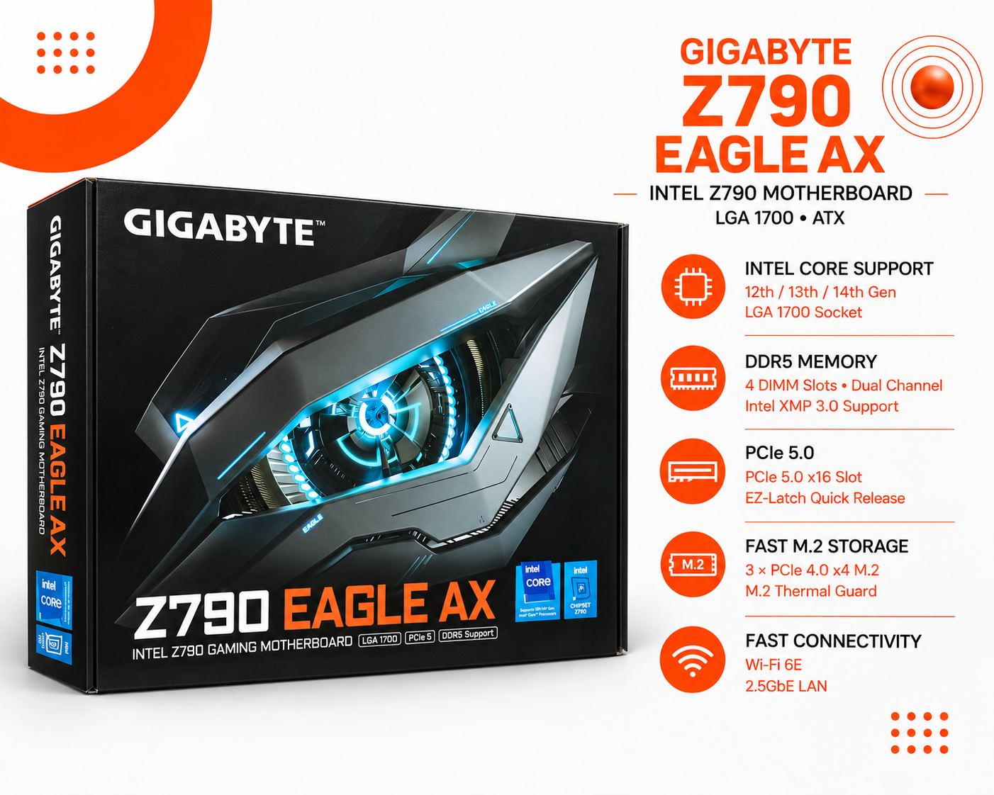 GIGABYTE Z790 EAGLE AX – لوحة أم للألعاب
