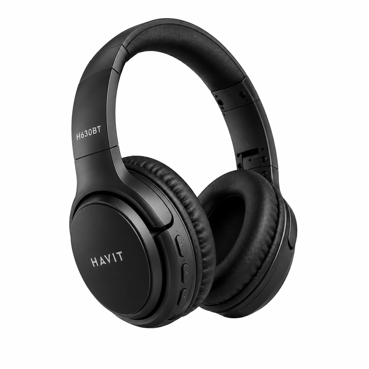سماعة Havit H630BT - لاسلكية Bluetooth 5.3 - مكبرات صوت 40mm - صوت Stereo - بطارية 500mAh - تشغيل حتى 55 ساعة - دعم AUX - MicroSD / TF Card - راديو FM - شحن Type-C - تصميم قابل للطي - ميكروفون مدمج