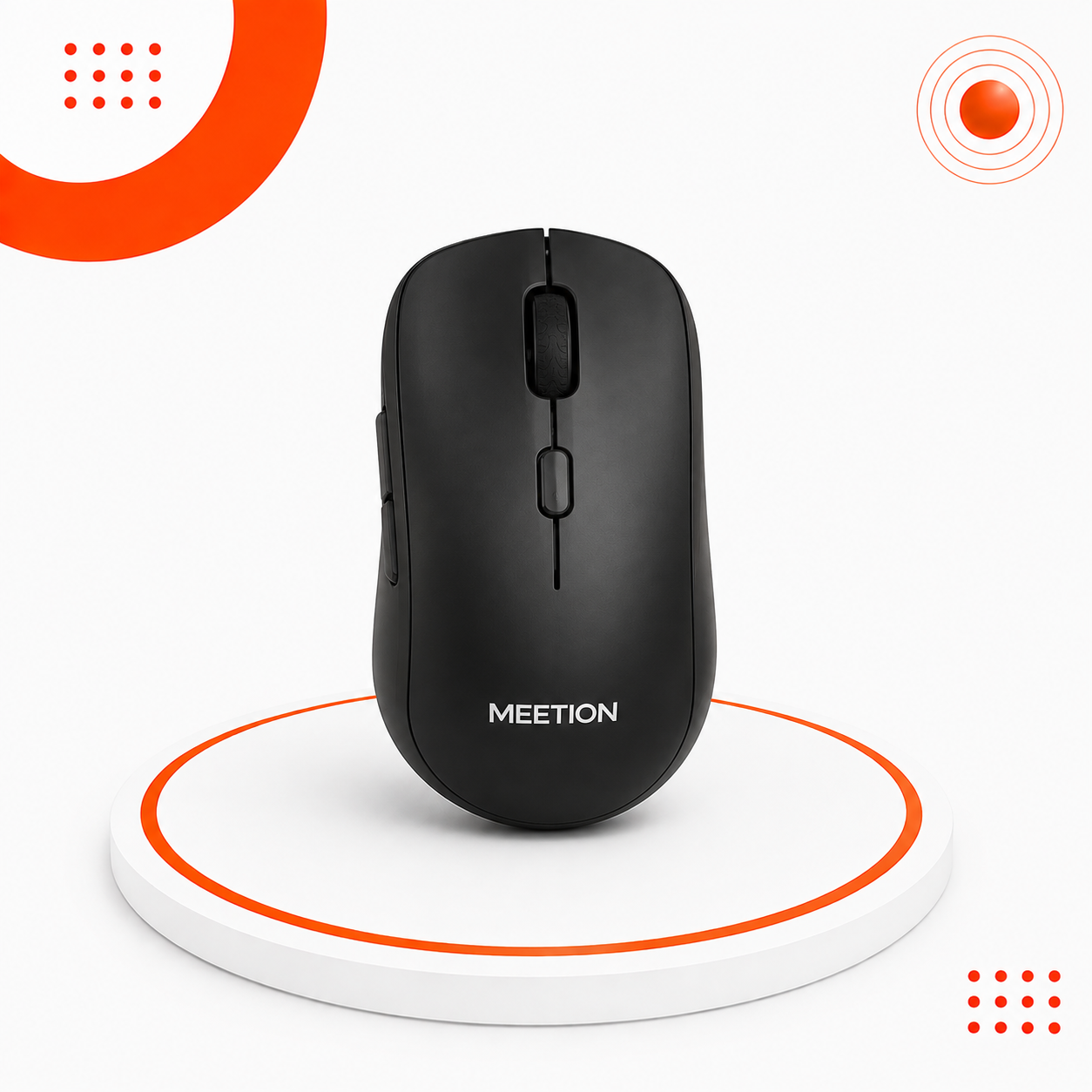 Meetion MT-C4130 Wireless Combo - طقم كيبورد وماوس لاسلكي - كيبورد Full-Size 104/105 Keys - مفاتيح هادئة Membrane - مسند معصم مدمج - ماوس Silent Click - دقة 800/1200/1600 DPI - اتصال لاسلكي 2.4GHz - مدى يصل إلى 10 أمتار - USB Nano Receiver