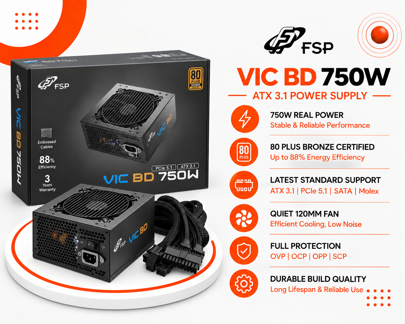 مزود الطاقة FSP VITA BD 750W