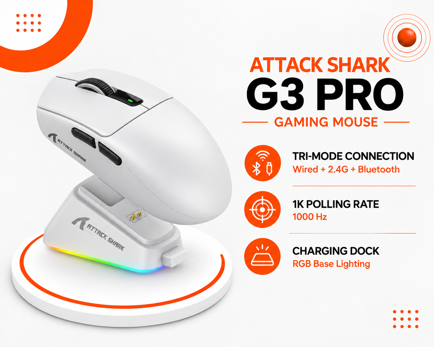 ماوس الألعاب ATTACK SHARK G3 PRO