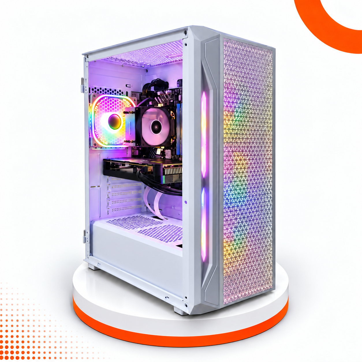 تجميعة Gaming PC بيضاء | Core i5 12400F + RTX 5050 8GB