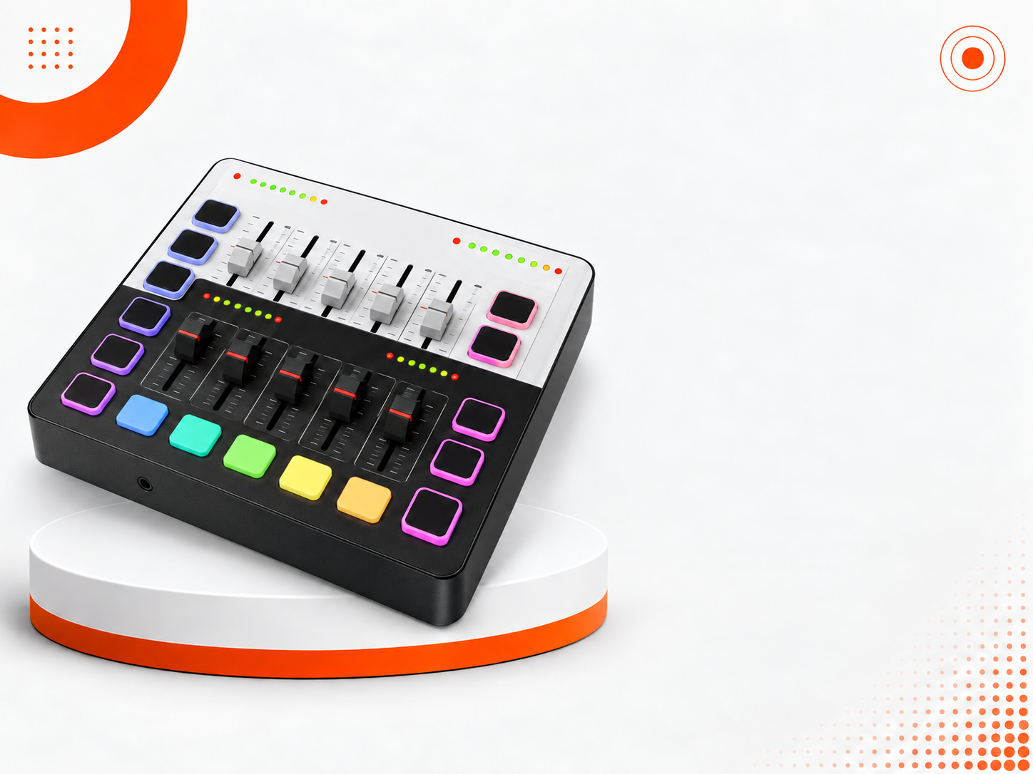 Audio Mixer Majesty Gaming SM55 – ميكسر صوت احترافي للألعاب والبث(ابيض)