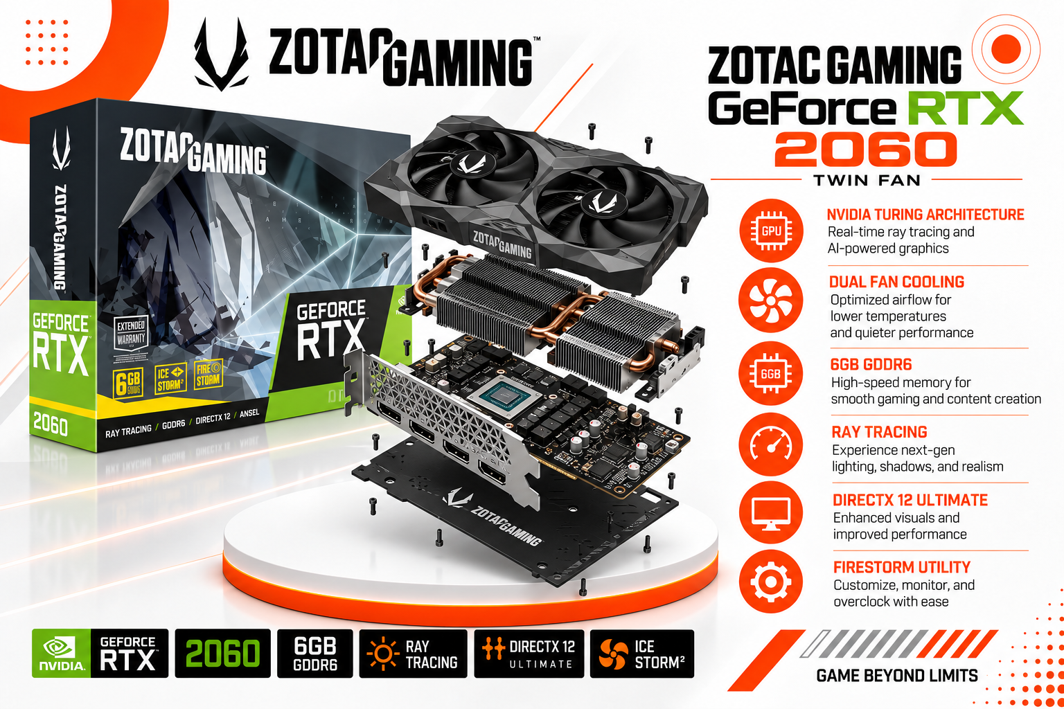 ZOTAC GAMING GeForce RTX 2060 6GB(used)