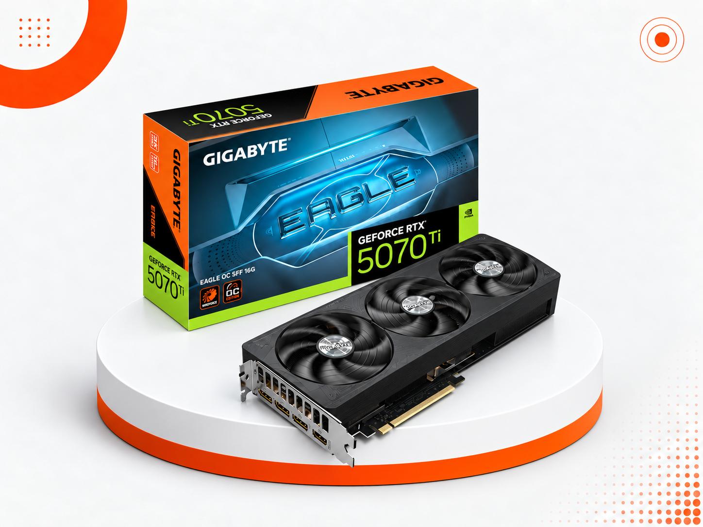 كرت شاشة GIGABYTE GeForce RTX 5070 Ti EAGLE OC SFF 16GB GDDR7