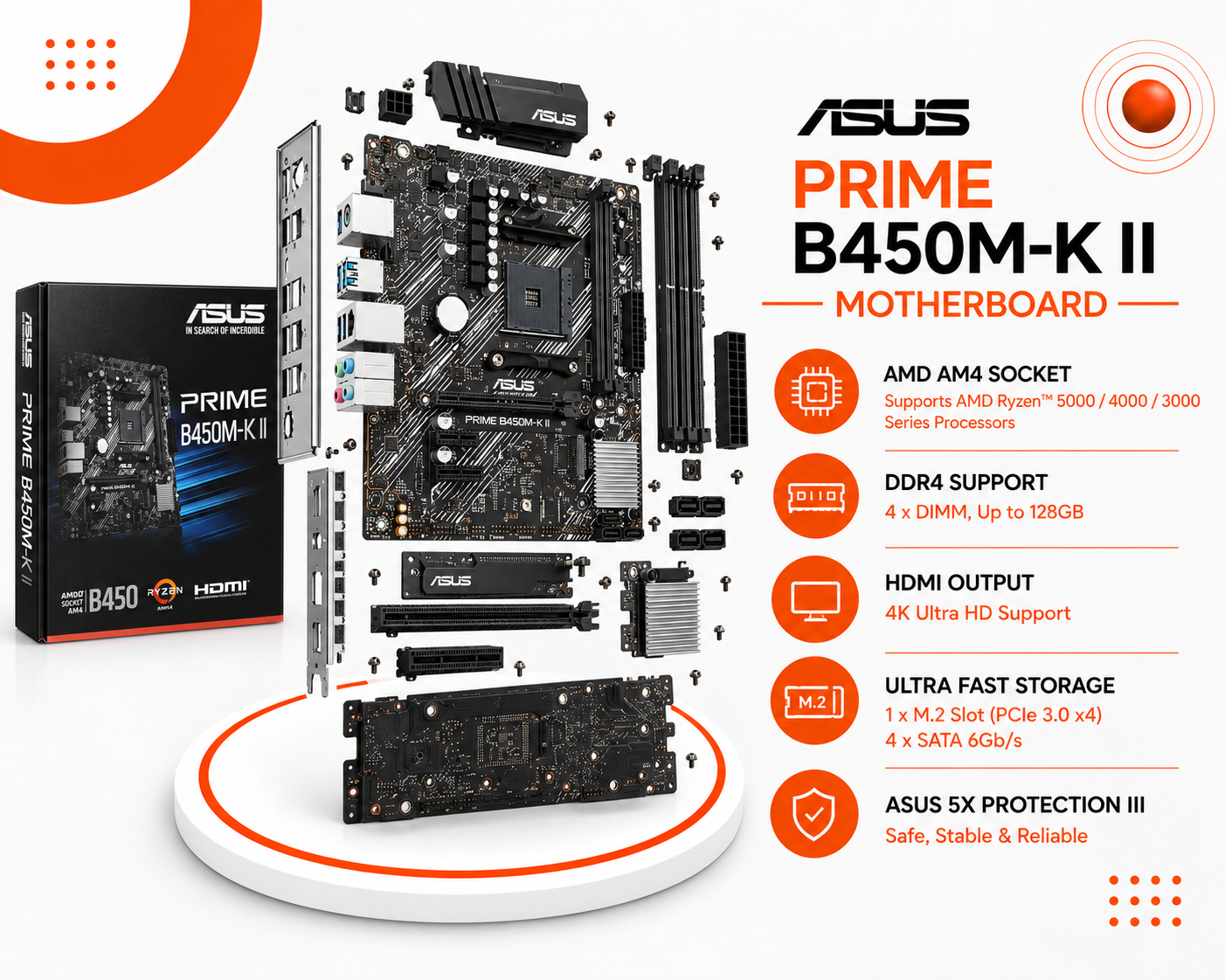 اللوحة الأم ASUS PRIME B450M-K II