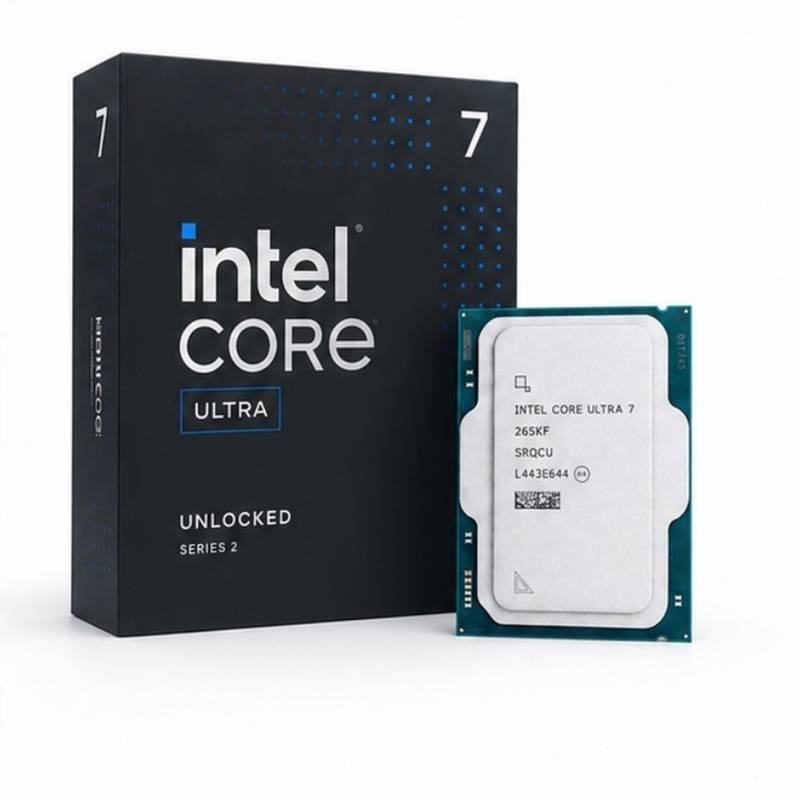 معالج Intel Core Ultra 7 265KF جيل جديد كلياً للأداء العالي الذكي Unlocked، بسرعة تصل إلى 5.50GHz، يحتوي على 20 نواة (8 للأداء و 12 للكفاءة) مع 20 خيط معالجة، كاش 30MB، مدمج بمحرك ذكاء اصطناعي NPU، متوافق مع مقبس LGA 1851 ويدعم ذواكر DDR5(جديد)