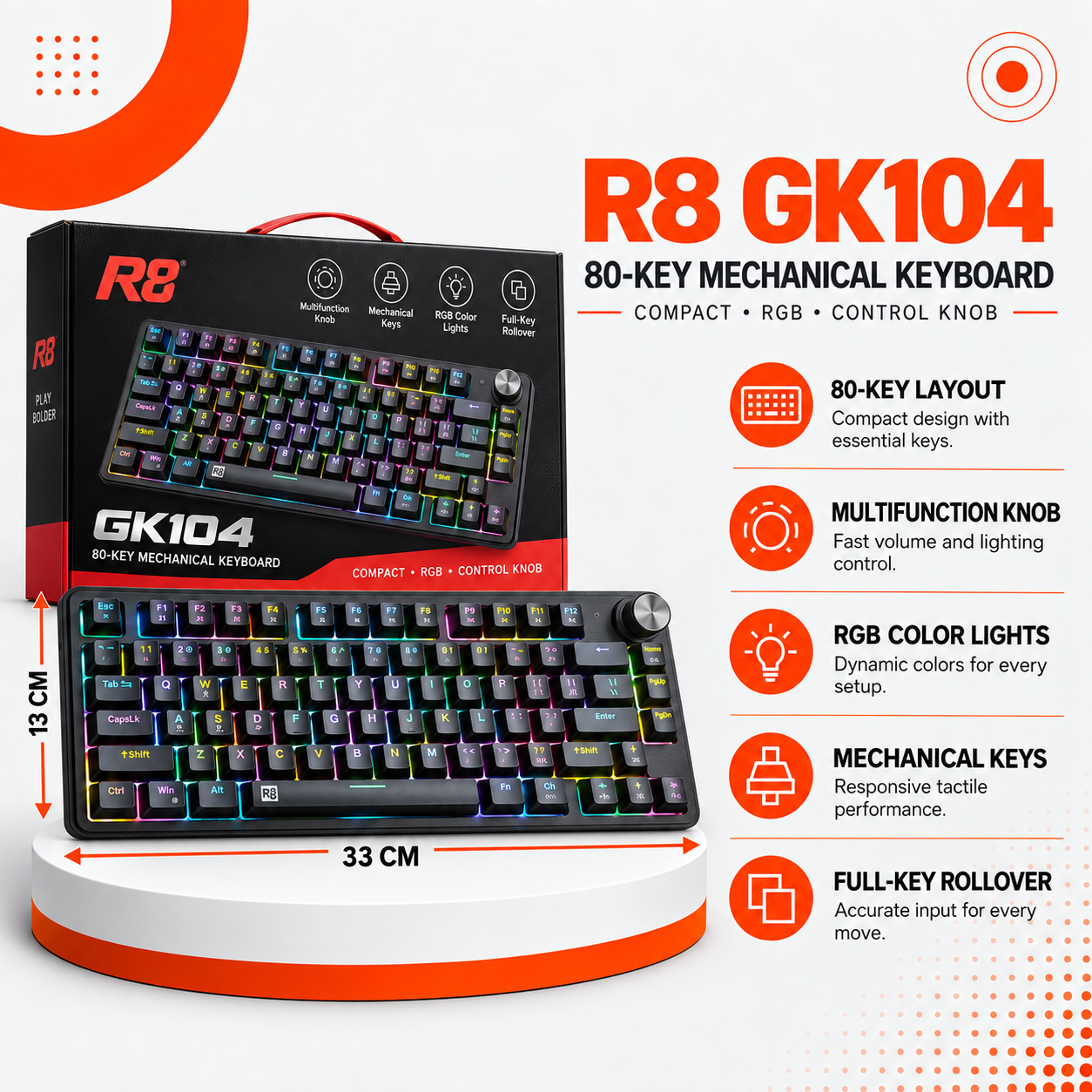كيبورد R8 GK104 ميكانيكي