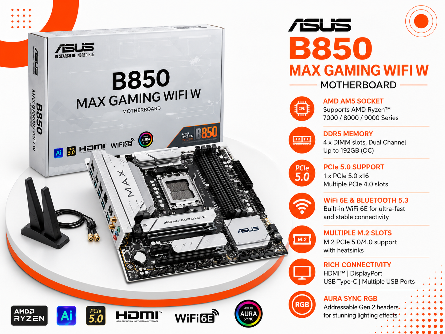 ASUS B850 MAX GAMING WIFI W