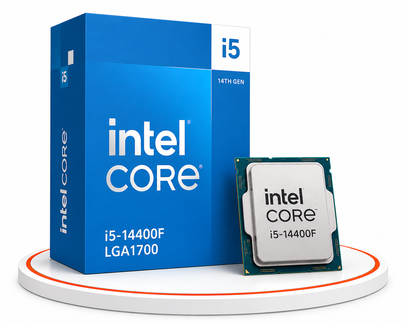 معالج Intel Core i5-14400F جيل 14، بسرعة تصل إلى 4.7GHz، يحتوي على 10 أنوية و 16 مسار، كاش 20MB Intel Smart Cache، سوكيت LGA1700 (جديد)