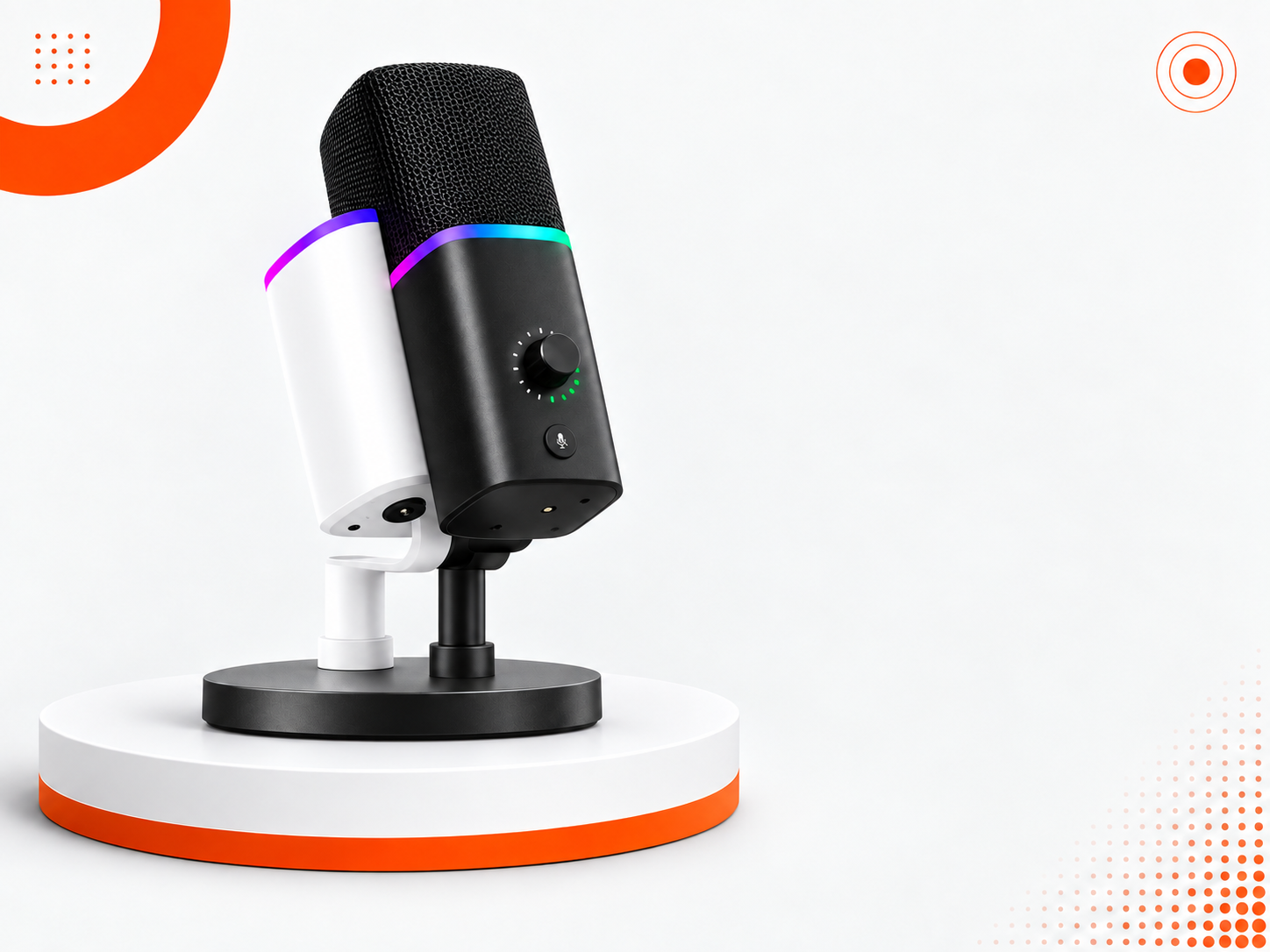 مايكروفون Majesty Gaming SM8 الاحترافي (ابيض)