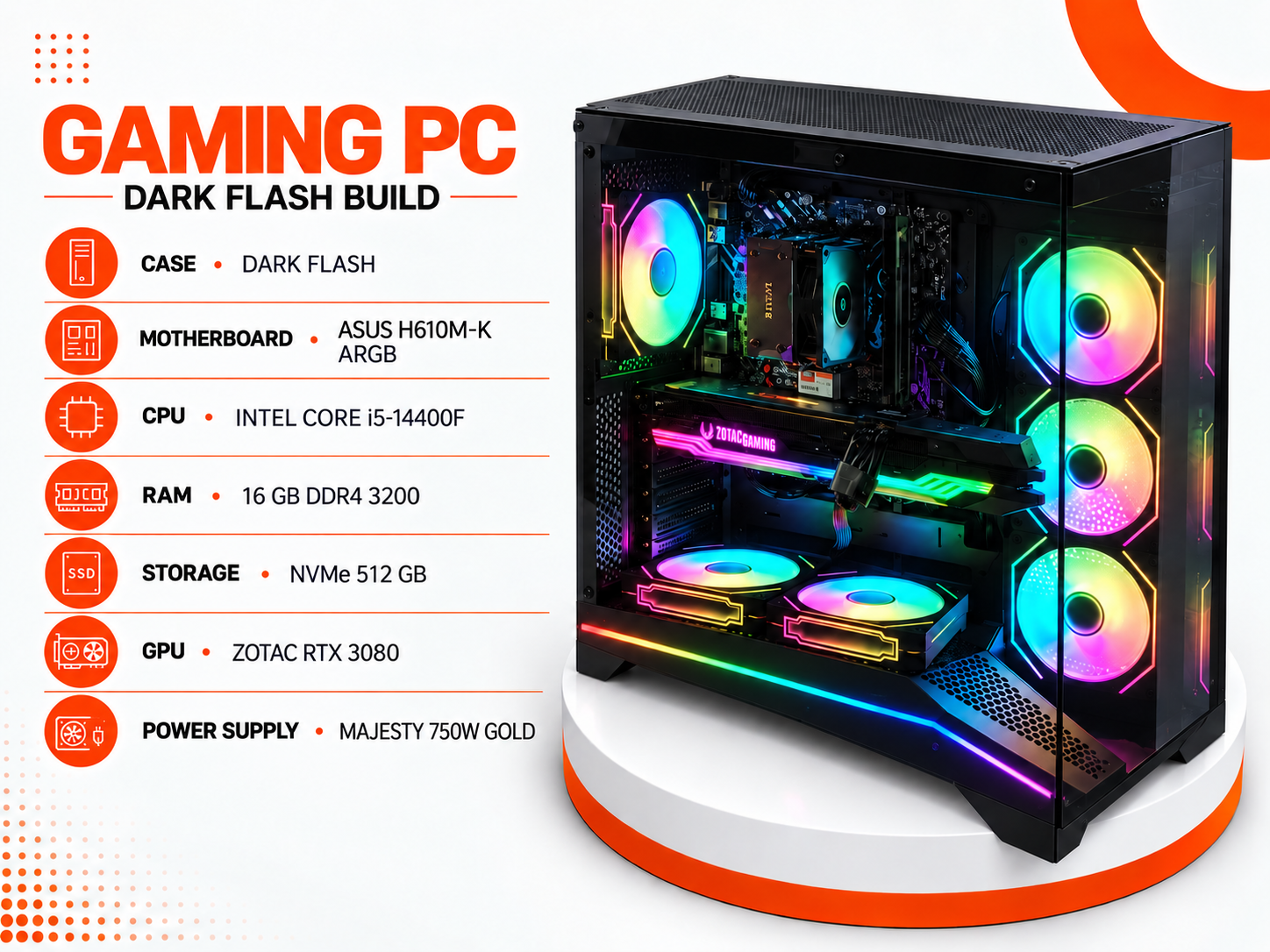 Gaming PC – Intel Core i5-14400F / RTX 3080