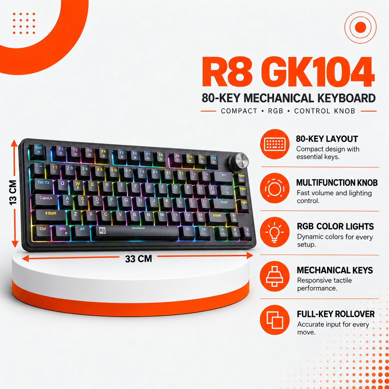 كيبورد R8 GK104 ميكانيكي
