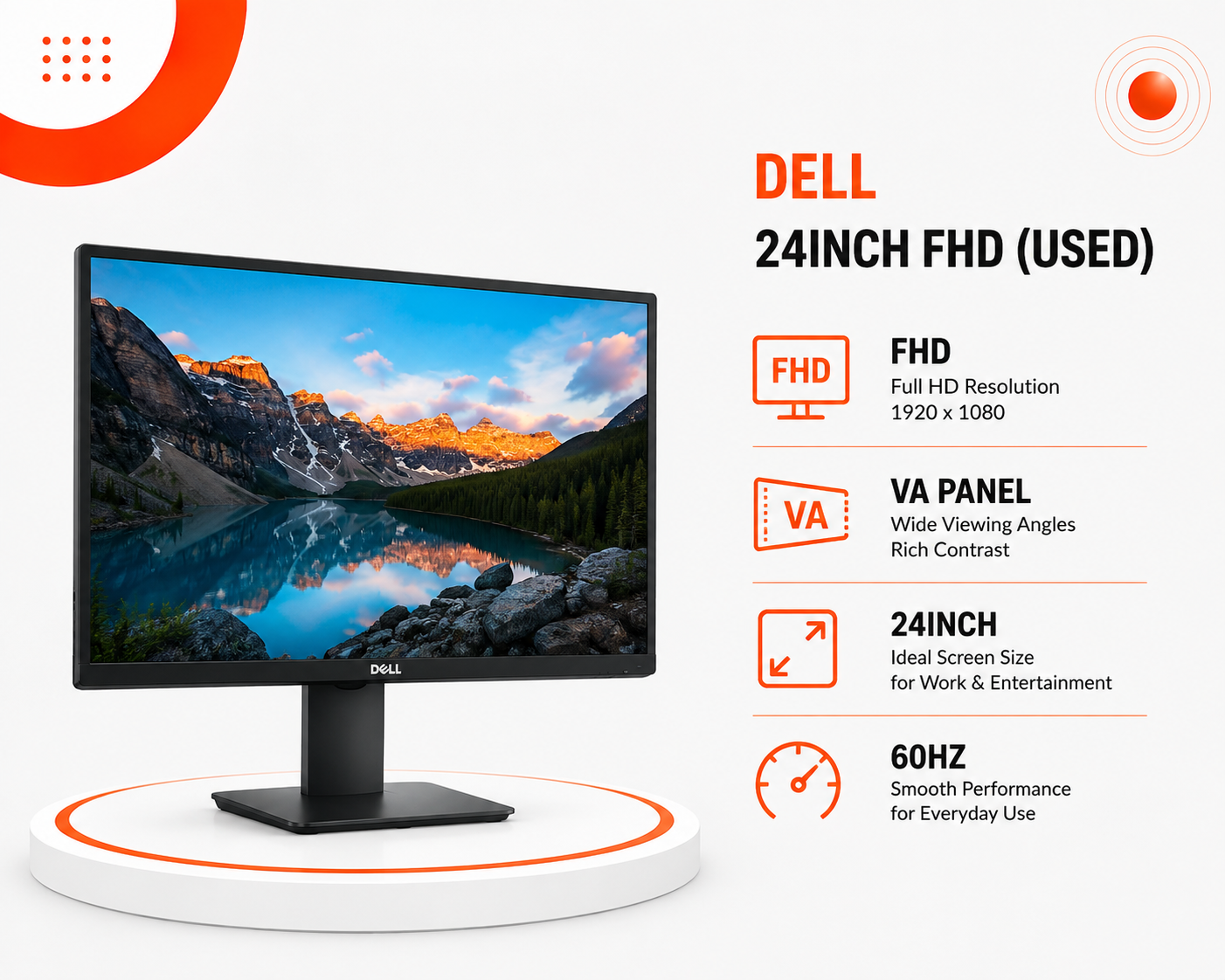 DELL 24INCH FHD (USED)