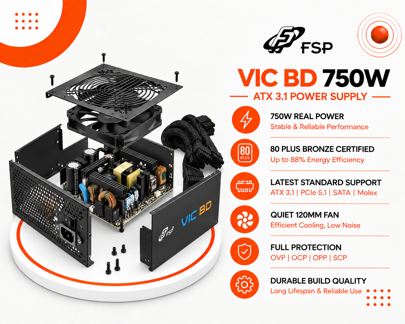 مزود الطاقة FSP VITA BD 750W