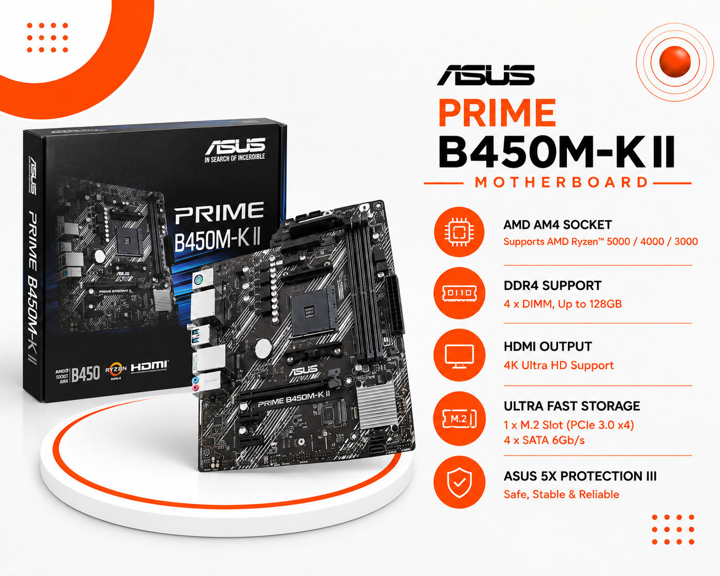 اللوحة الأم ASUS PRIME B450M-K II