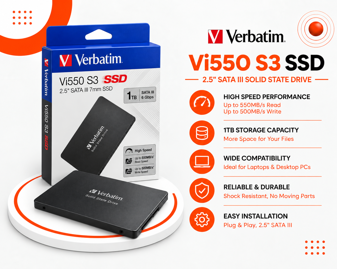 Verbatim Vi550 S3 SSD 1TB