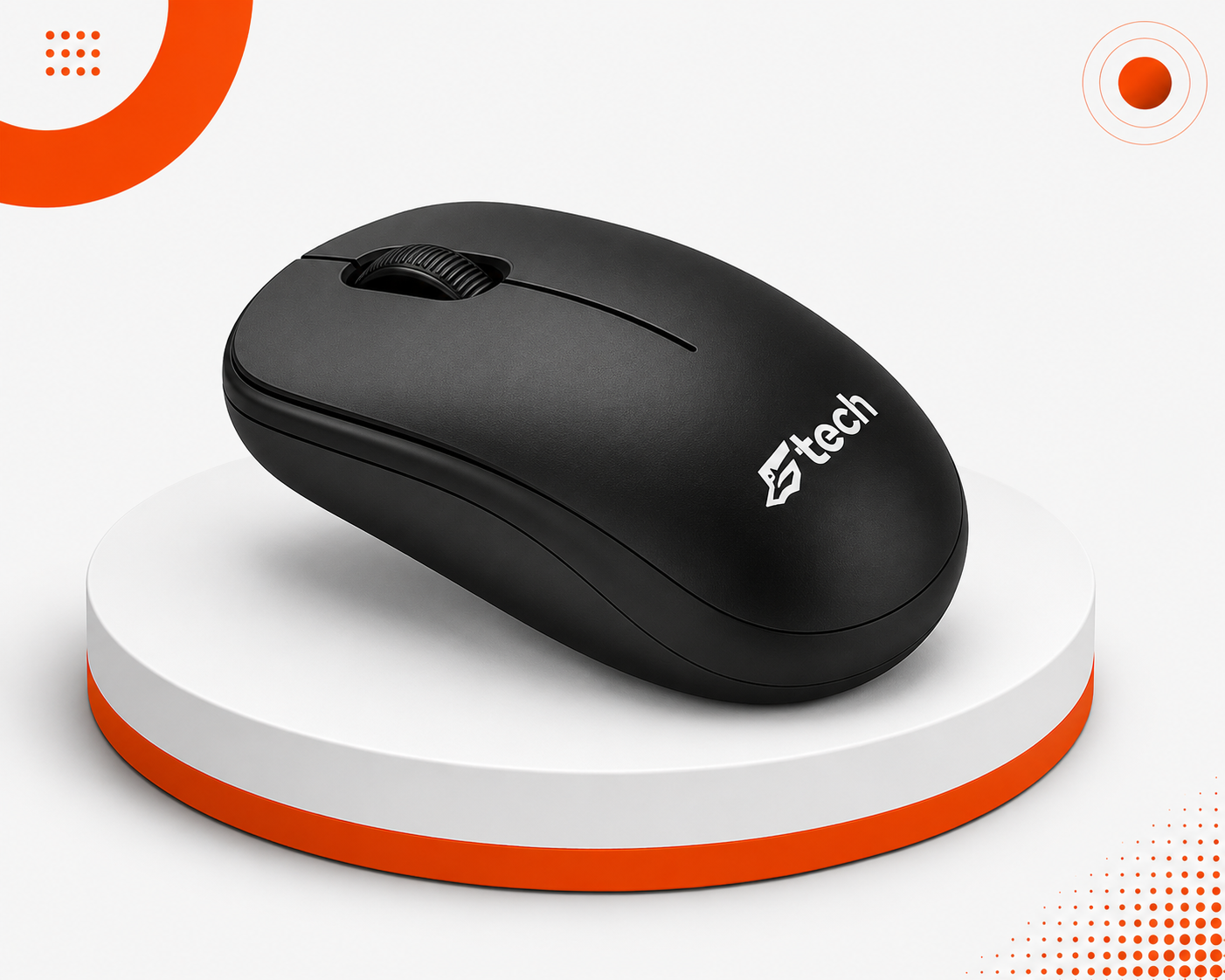 ماوس G-Tech R350 لاسلكي - مستشعر بصري - اتصال 2.4GHz - مدى لاسلكي 10 متر - 3 أزرار - مستقبل Nano USB - تصميم مريح وخفيف - توفير الطاقة - Plug & Play