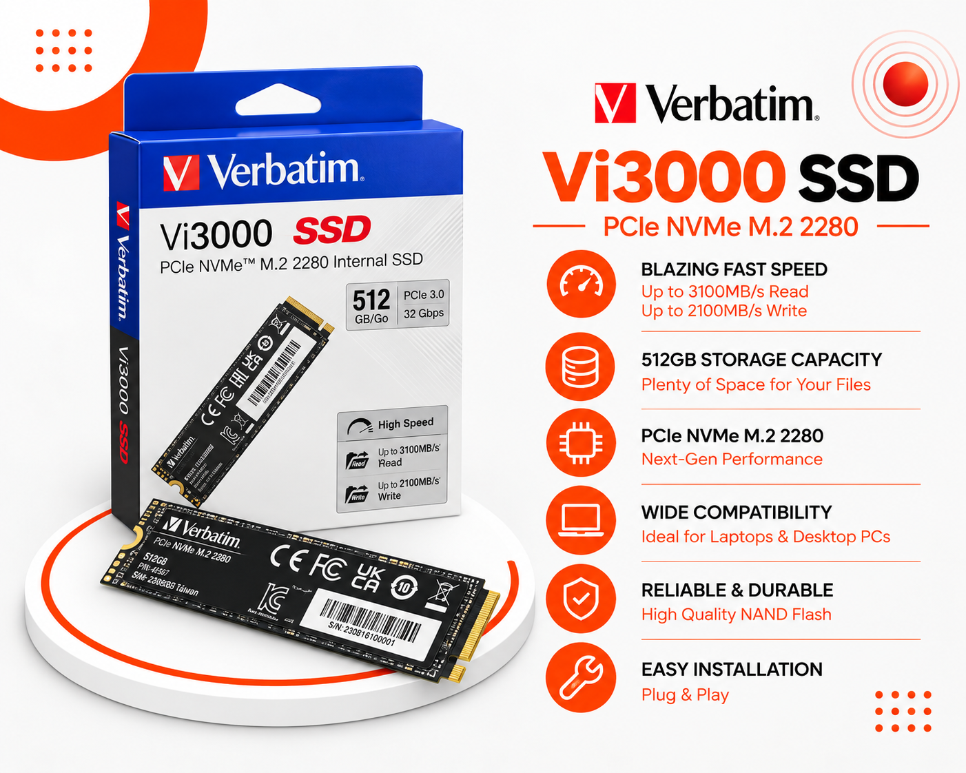 Verbatim Vi3000 SSD 512GB