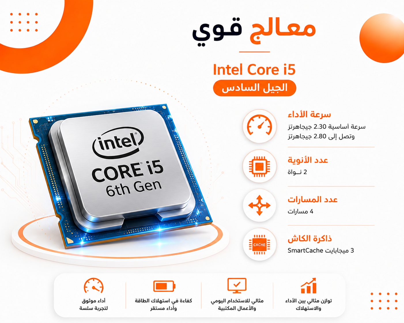 إتش بي ProBook 650 G3 - المعالج Intel Core i5 الجيل السادس HQ - الرام 8GB DDR4 - التخزين 256GB SSD - كرت الشاشة AMD سعة 2GB - الشاشة 15.6 إنش HD بتردد 60Hz - كيبورد كامل - نظام التشغيل Windows 10 Pro