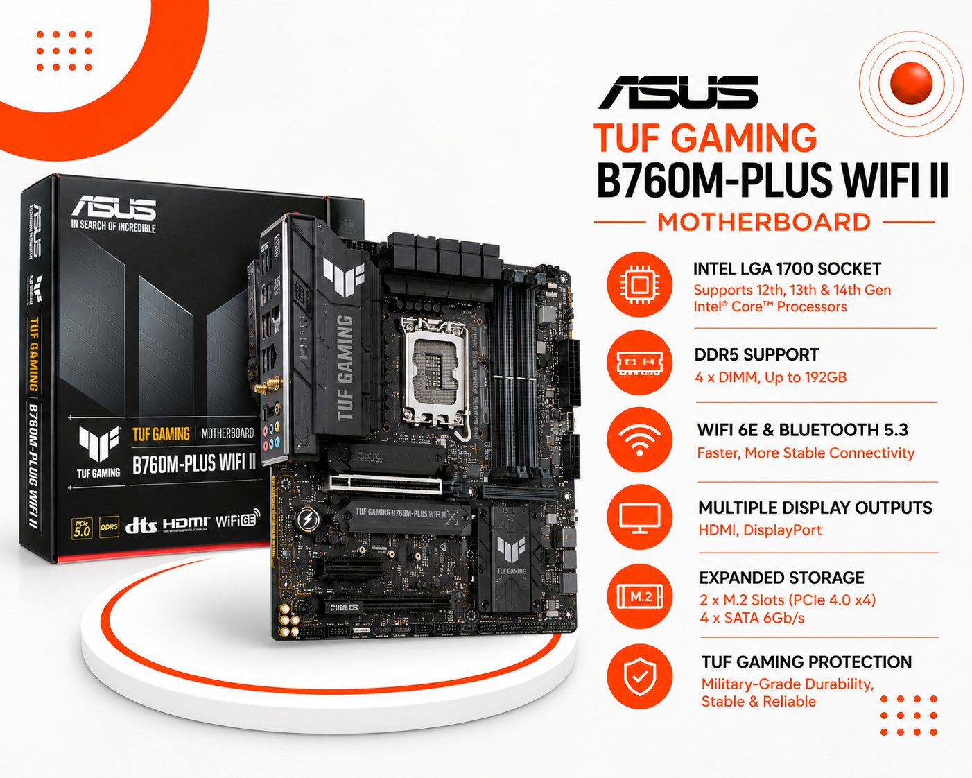 اللوحة الأم ASUS TUF GAMING B760M-PLUS WIFI II