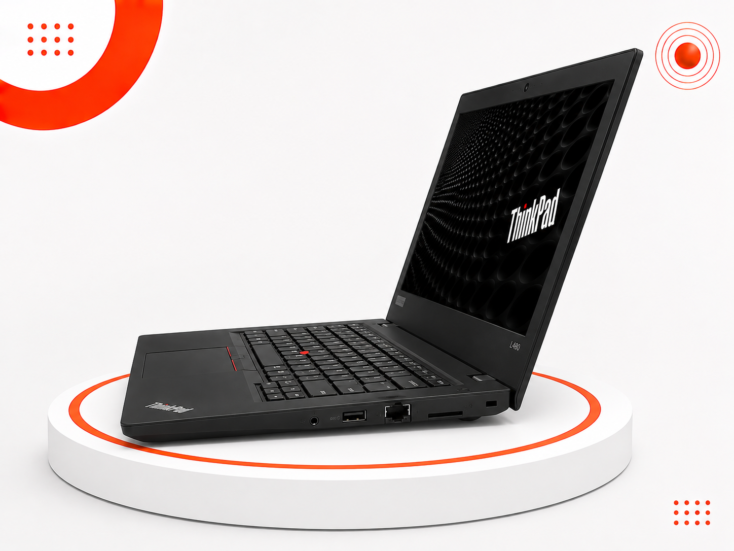 Lenovo ThinkPad L480 - المعالج Intel Core i5 الجيل الثامن - الرام 8GB DDR4 - التخزين 256GB M.2 NVMe SSD - كرت الشاشة Intel UHD Graphics 620 - اللون أسود - الشاشة 14 إنش FHD - تصميم أعمال متين - نظام التشغيل Windows 10
